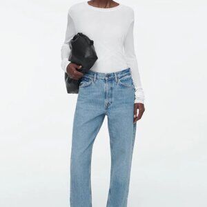 COS Blue Straight Leg Jeans High-Waist